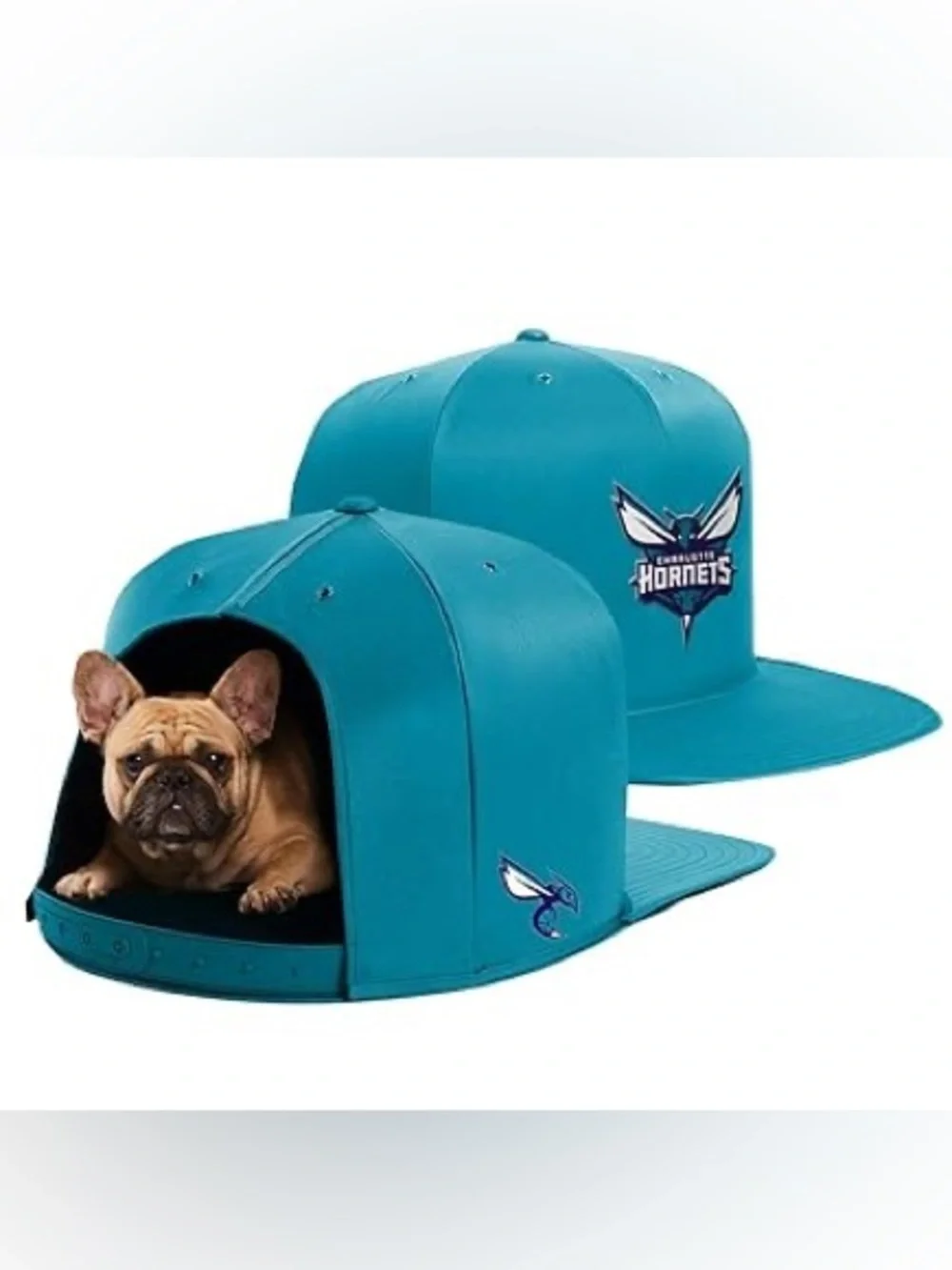 NEW NBA Charlotte Hornets Jade/White Plush Pet Nap Cap Dog Bed Small 27